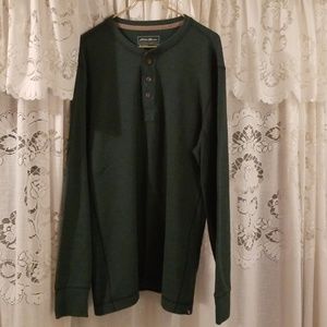 Men's TXL Eddie Bauer Outdoor henley shirt.